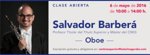 Novedades Educativas - jornada clase abierta oboe salvador barbera