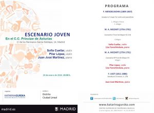 Actividades Culturales - programa escenario joven 20 enero